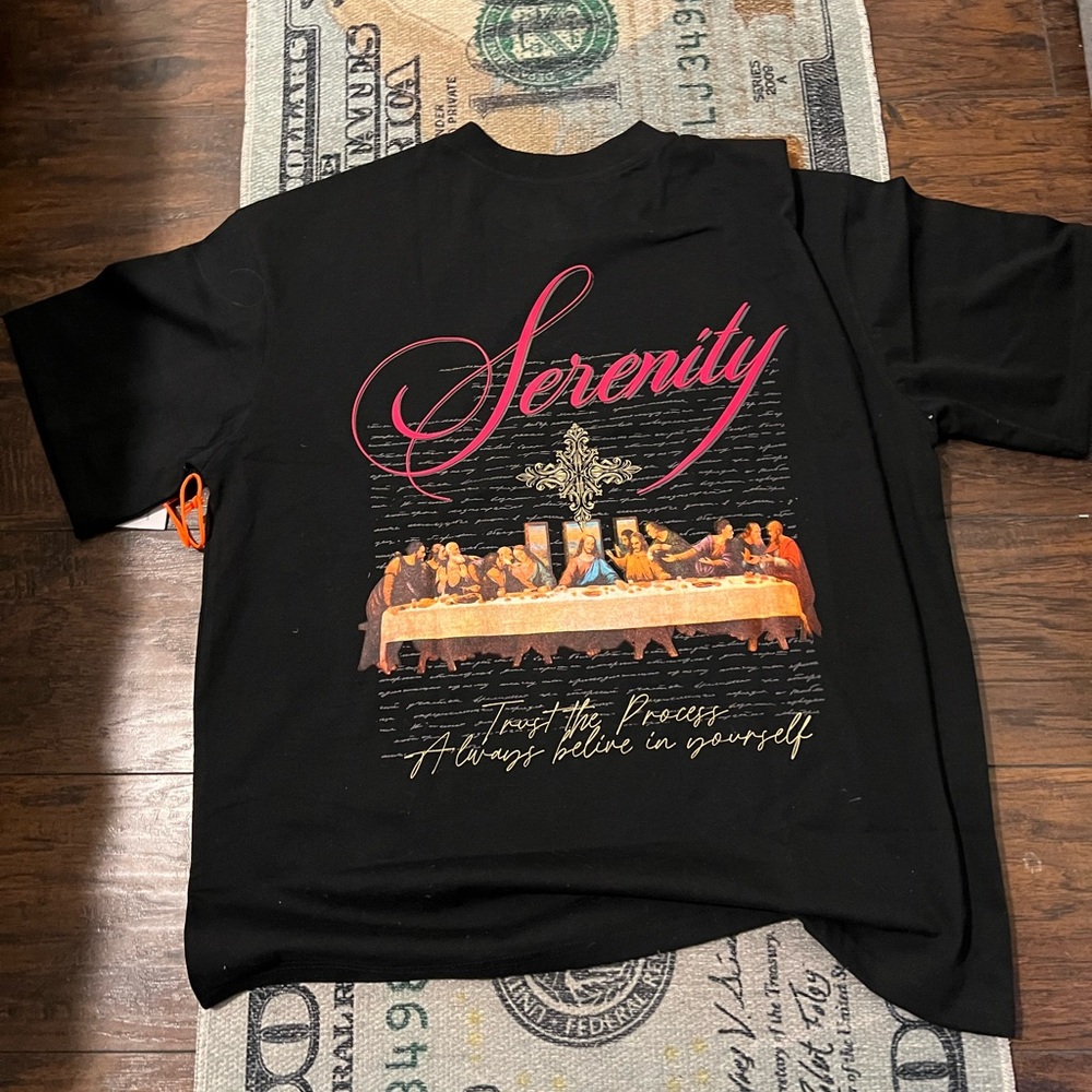 Black Tee with Graphic Design